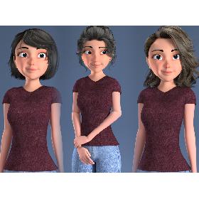 3D CARTOON WOMAN - MOM RIGGED